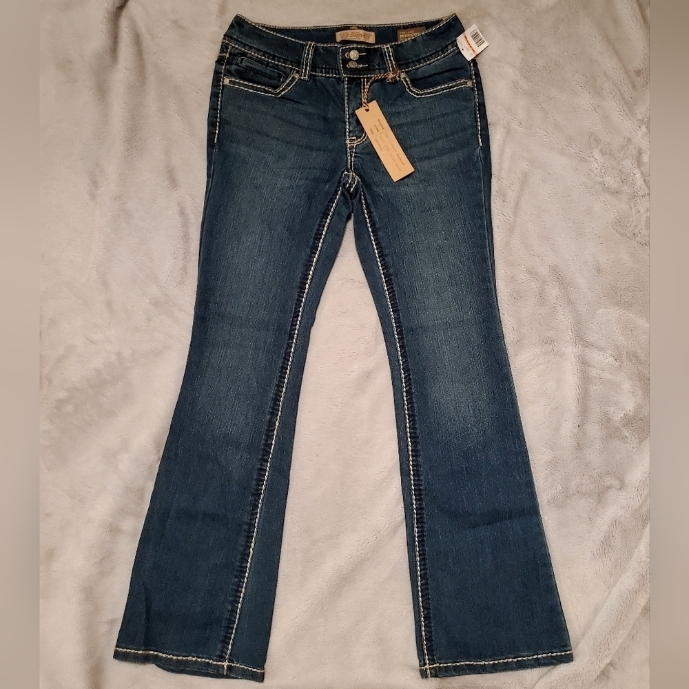 Nine West Vintage America Collection Bootcut Thick Stitch Jeans Size 2 / 26P NWT